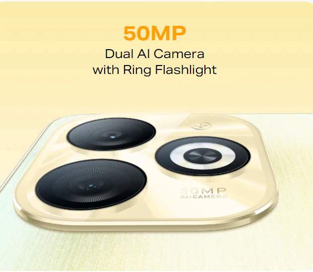 Infinix smart 8 pro with 5oMP AL-camera.